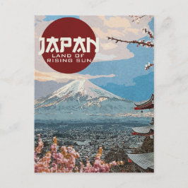 Vintage Japan Mt. Fuji Travel Vykort