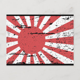 Vintage Japan Navy Flagga Vykort