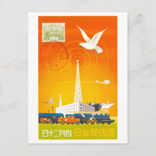 Vintage Japan Posttjänst vykort