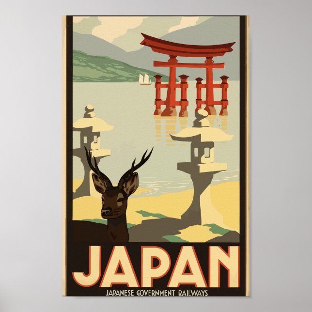 Vintage Japan Travel Poster (Framsidan)