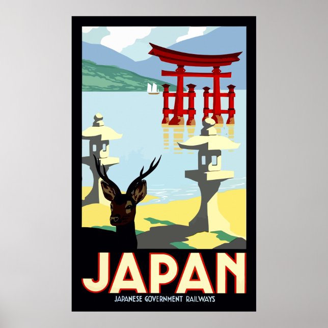 Vintage Japan Travel Poster (Framsidan)