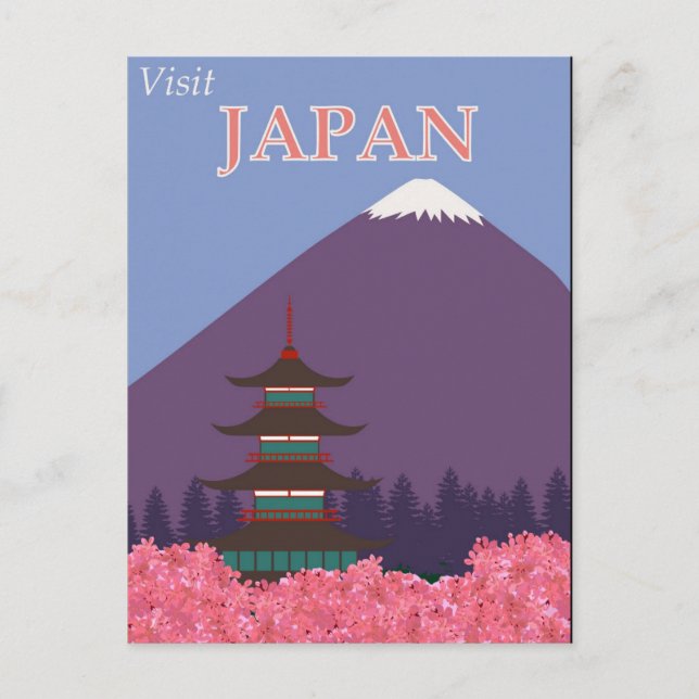 Vintage Japan Travel Vykort (Framsida)