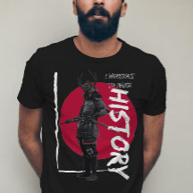 Vintage japanese samurai warrior red sol