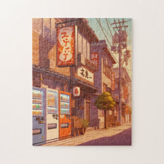 Vintage Japanese Street – Evening Light Puzzle Pussel