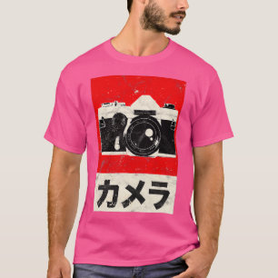 Vintage japansk analog kamera t shirt