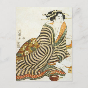 Vintage Japansk Art Vykort