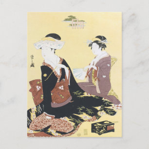 Vintage Japansk Art Vykort