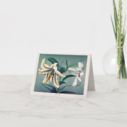 Vintage japansk Blomsterfotografi Kort