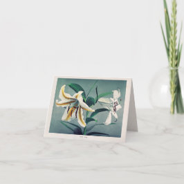 Vintage japansk Blomsterfotografi Kort