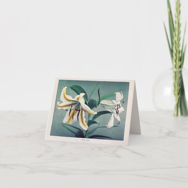Vintage japansk Blomsterfotografi Kort (Framsida)