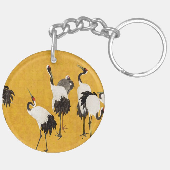 Vintage Japansk Crane Art (Höger Baksida)