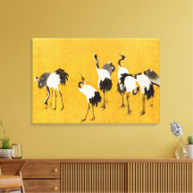 Vintage Japansk Crane Art