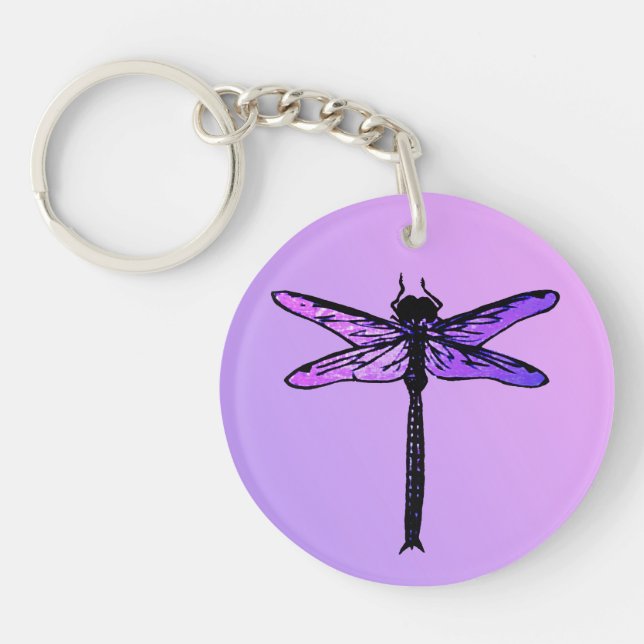 Vintage japansk Dragonfly, ametyst lila (Framsidan)