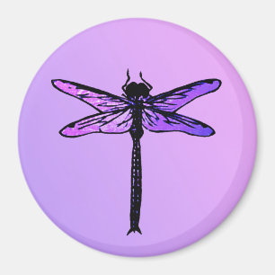 Vintage japansk Dragonfly, ametyst lila Magnet