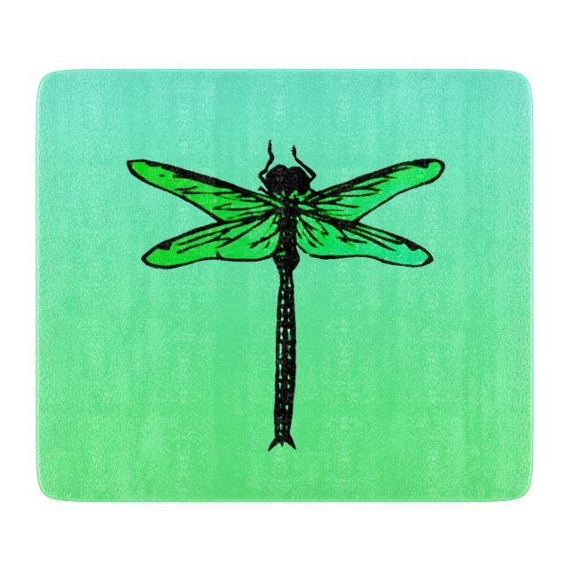 Vintage Japansk Dragonfly, emerald grönt (Framsidan)