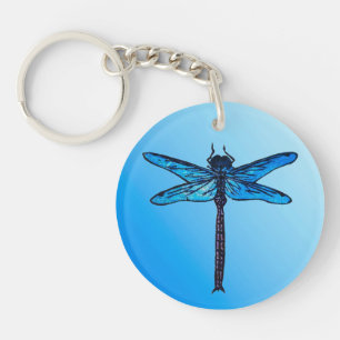 Vintage japansk Dragonfly, safierblått