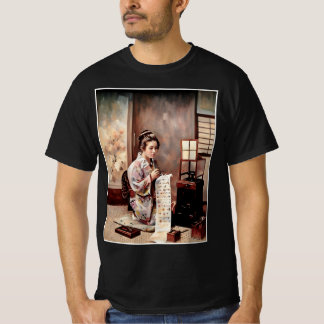 Vintage Japansk Geisha - Brev Writer T Shirt