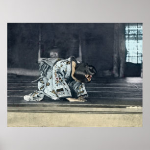 Vintage Japansk Girl Boring Dogeza Poster