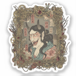 Vintage japansk gotisk collage-dekal klistermärken