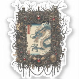 Vintage japansk gotisk collage-dekal klistermärken
