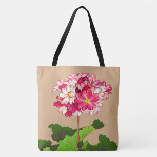 Vintage Japansk Hydrangea. Rosa och Grönt Tygkasse