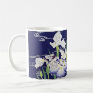 Vintage Japansk Iris Konsttryck Kogyo Tsukioka Kaffemugg