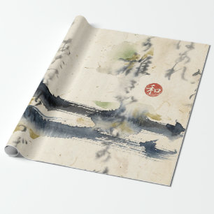 Vintage japansk kalligrafi konst (11) presentpapper