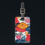 Vintage Japansk Kimono Textile (Bingata) Bagagebricka<br><div class="desc">Bingata (Okinawan: 紅, bokstavligen "röd stil") är ett gammalt, gammalt, färgat trasa som framställs med stenciler och andra metoder. Det är i allmänhet en mycket bra färgad och har olika mönster, som i regel är en bild av naturligt subjekt, t.ex. fisk, vatten och blommor. Bingata bärs under traditionella Ryūkyū-föreställningar och...</div>