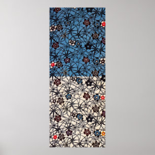 Vintage Japansk Kimono Textile (Bingata) Poster