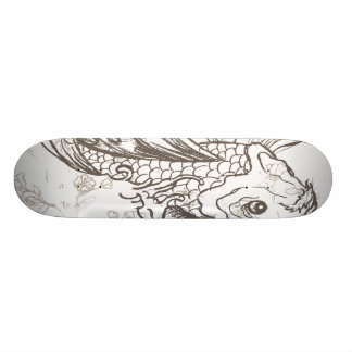 vintage japansk koifisk konst old school skateboard bräda 21,6 cm
