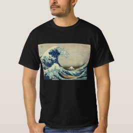 Vintage japansk konst, Den stora vågen av Hokusai Tee Shirt
