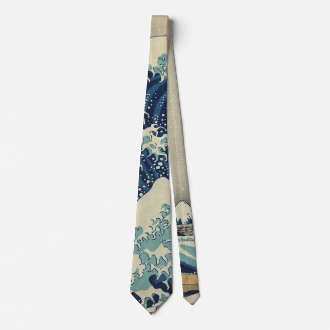Vintage Japansk konst, Hokusais Underbara våg Slips (Framsida)