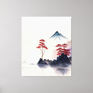 Vintage Japansk liggande konst Canvastryck