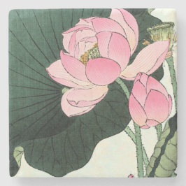 Vintage Japansk Lotus Flower Stenunderlägg