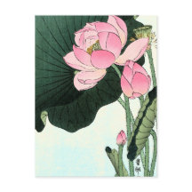 Vintage Japansk Lotus Flower