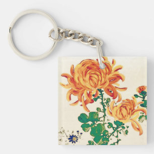 Vintage Japansk målning av Chrysanthemums