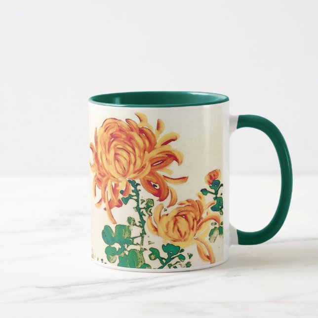 Vintage Japansk målning av Chrysanthemums Mugg (Höger)