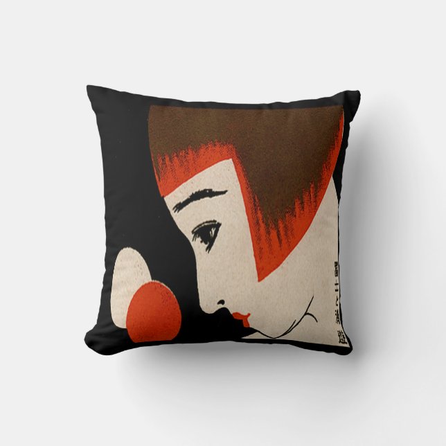 Vintage Japansk Matchbook Cover 1930 deco Kudde (Framsida)