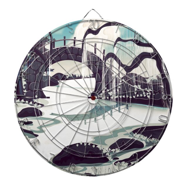 Vintage Japansk Meditation Garden Piltavla (Framsidan)