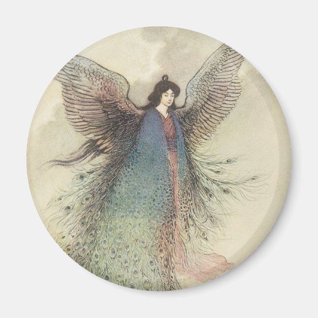 Vintage Japansk mjölkalk, Måne Maiden Magnet (Framsidan)