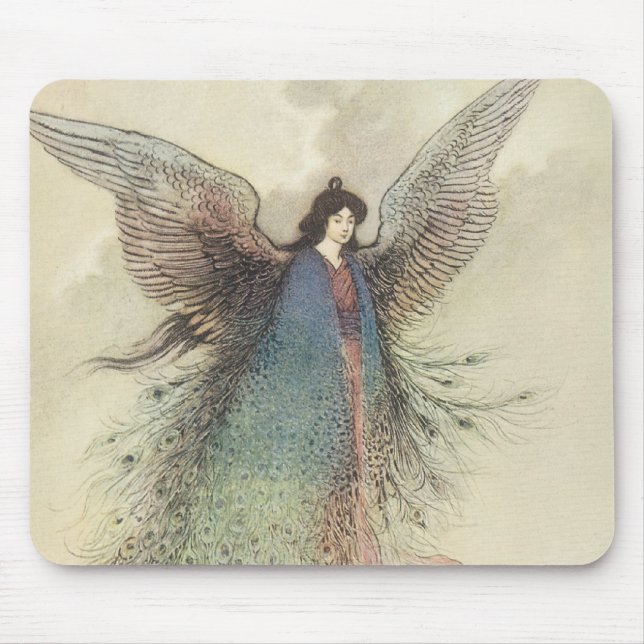 Vintage Japansk mjölkalk, Måne Maiden Musmatta (Framsidan)