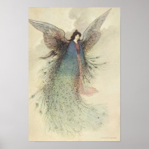 Vintage Japansk mjölkalk, Måne Maiden Poster