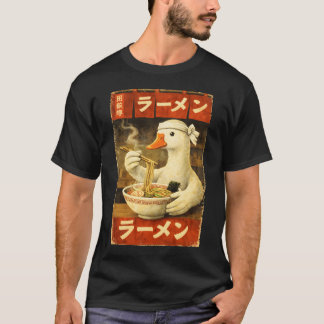 Vintage japansk Ramen Anka Matvaror Anime T-Shirt