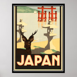 Vintage japansk resaaffisch poster