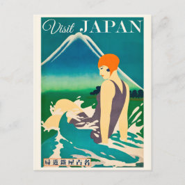 Vintage Japansk reseaffär Vykort