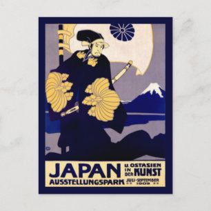 Vintage Japansk reseannonsering Vykort