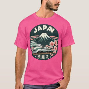 Vintage japansk resedesign med Fuji Sakura Sh T Shirt