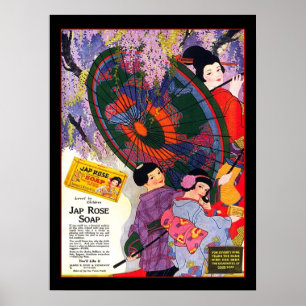 Vintage Japansk Ro Soap Advertising Poster