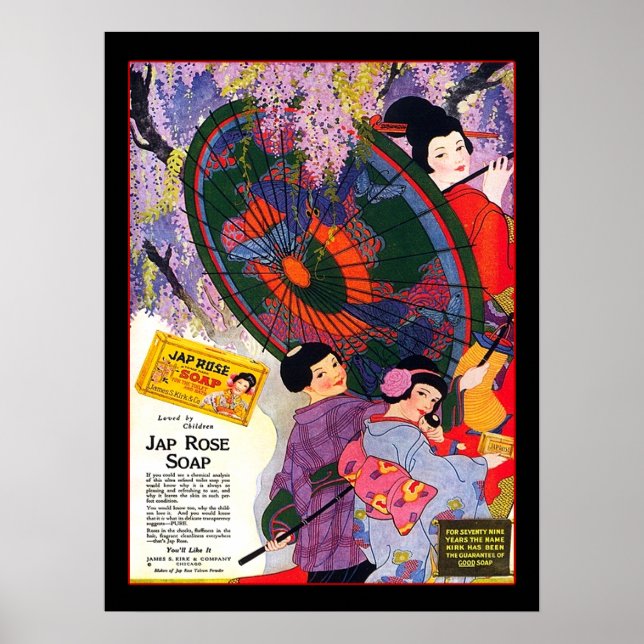 Vintage Japansk Ro Soap Advertising Poster (Framsidan)