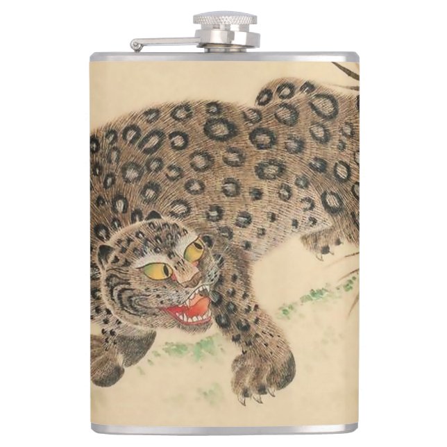 Vintage Japansk Rulla för späckade leopard Fickplunta (Framsidan)